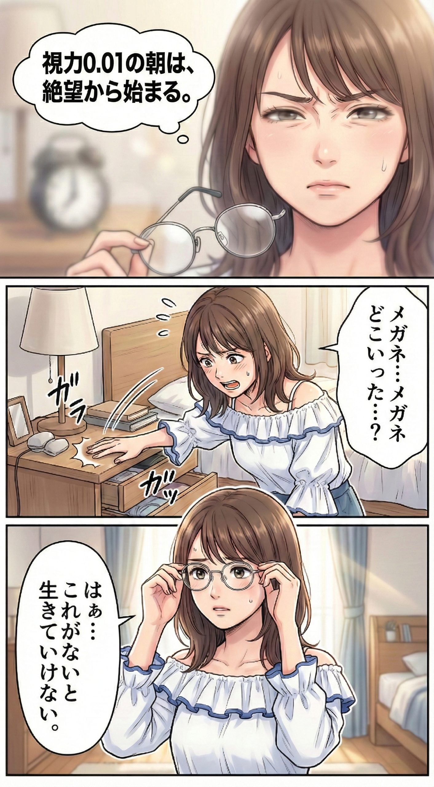 漫画1：視力0.1の絶望